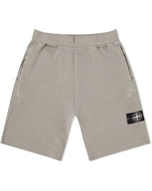Stone Island Closed Loop Tinto Terra Sweat Shorts - Gray