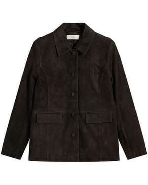 NOTHING WRITTEN Rona Suede Jacket - Black