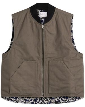 Nomarythm Textile Reversible Work Vest - Brown