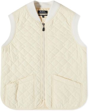 A.P.C. Silas Quilted Vest - Natural