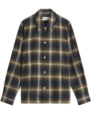 Second/Layer Second Layer Logan Ombre Long Sleeve Check Shirt - Green