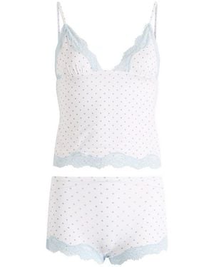 Skims Fits Everybody Lace Triange Cami & Boyshort Set - White