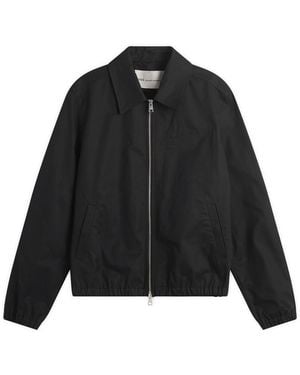Ami Paris Zipped Jacket With Embossed Ami De Coeur - Black
