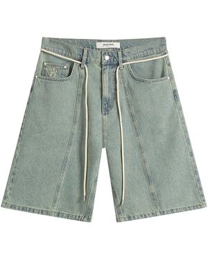 About Blank Felled Denim Short - Blue