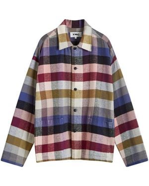 YMC Pj Checked Overshirt - Blue