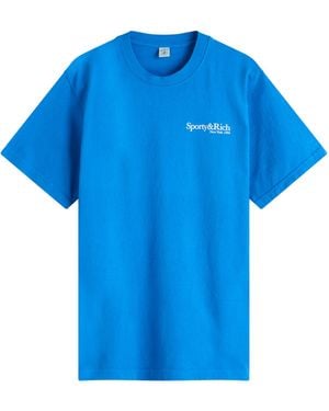 Sporty & Rich Health Is Wealth T-Shirt - Blue