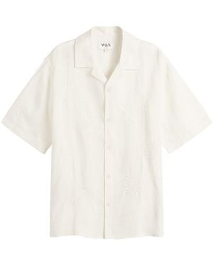 Wax London Didcot Chunky Flower Vacation Shirt - White