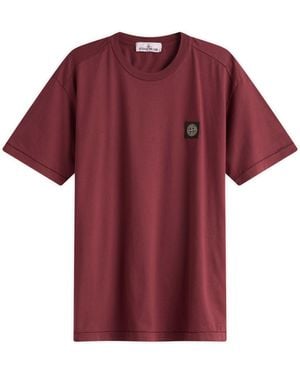 Stone Island Patch Logo T-Shirt - Red