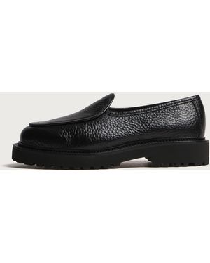 Jacques Soloviere Moli Grain Lug Loafer - Black