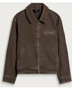 A.P.C. Alexis Blouson Jacket - Brown