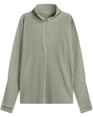 Homme Plissé Issey Miyake Quarter Zip - Green