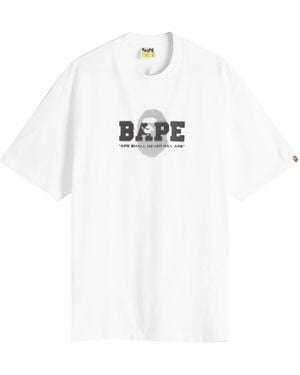 A Bathing Ape Graffiti Logo Relaxed Fit Tee - White