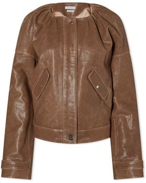 Saks Potts Margeta Leather Jacket - Brown