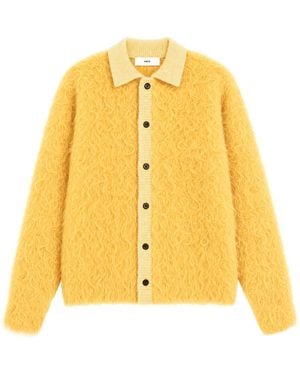 Toga Shaggy Knit Cardigan - Yellow