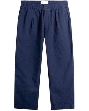 Universal Works Derby Stripe Oxford Pant - Blue