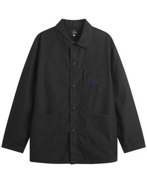 Needles Reversed Sateen Coverall Jacket - Black