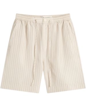 Rohe Stripe Silk Drawstring Shorts - Natural