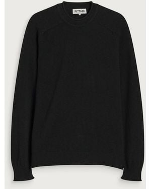 Pittari Usk Lambswool Roll Collar Jumper - Black