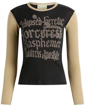 Aries Relapsed Heretic Baby Fit Long Sleeve T-Shirt - Black