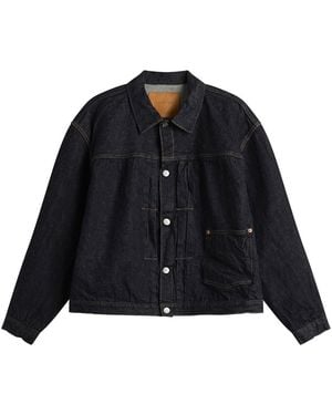 Kaptain Sunshine Wash Denim Tracker Jacket - Black