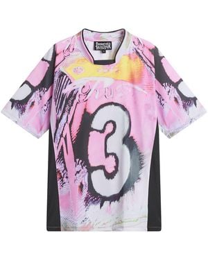 PAOLINA RUSSO Sport Loose Fit Short Sleeve Top - Pink