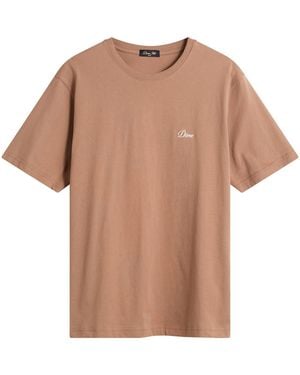 Dime Cursive Logo T-Shirt - Brown