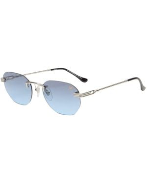 Vintage Frames Company Detroit Player Rimless Sunglasses - Blue