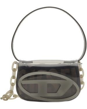 DIESEL 1Dr Logo Perspex Handbag - Grey