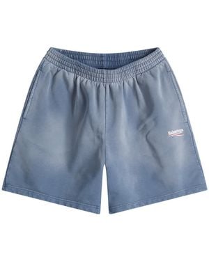 Balenciaga Campaign Sweat Shorts - Blue