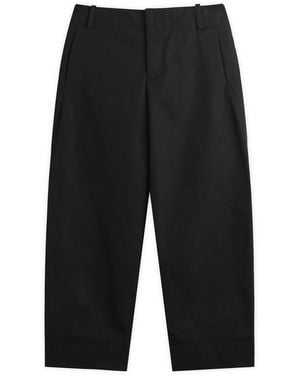Jacquemus Marino Cotton Blend Trousers - Black