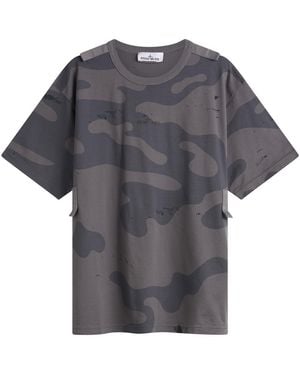 Stone Island Camouflage T-Shirt - Gray