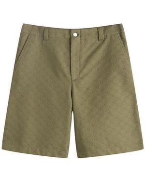 Gucci Gg Canvas Cargo Short - Green