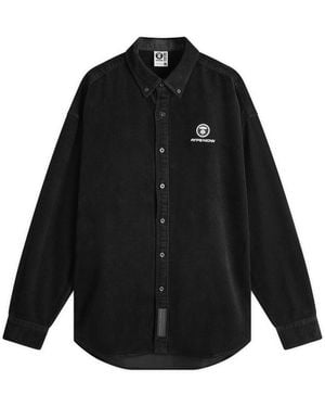Aape By A Bathing Ape Aape Now Corduroy Shirt - Black