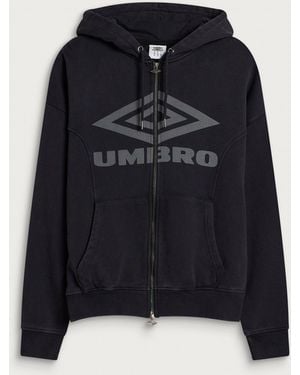 Umbro Washed Zip Through Hoodie - Blue