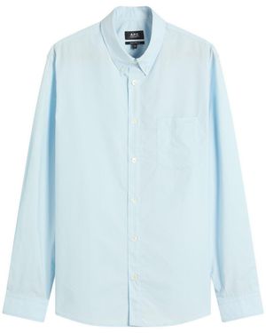 A.P.C. Edouard Button Down Shirt - Blue