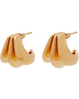 Missoma Triple Ridge Hoop Earrings - Metallic