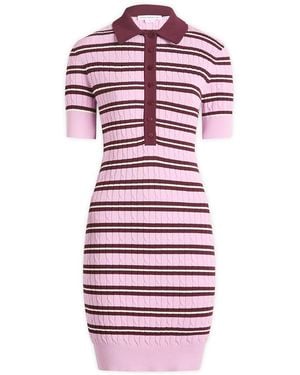 GOOD AMERICAN Cable Knit Mini Dress - Red