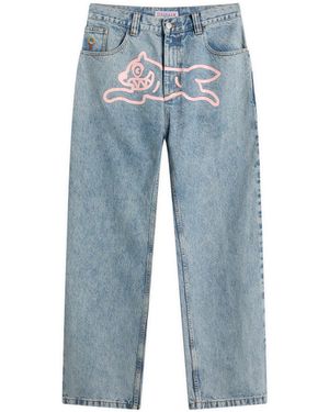 ICECREAM Running Dog Loose Straight Jeans - Blue