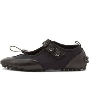 Cecilie Bahnsen Bess Mary Jane Flat Pump - Black