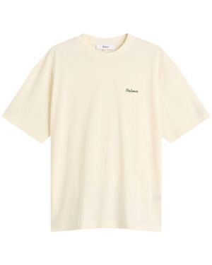 Palmes Logo Stitch T-Shirt - Natural