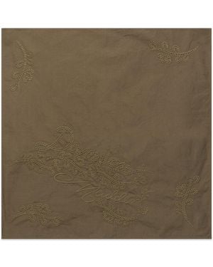 Damson Madder Embroidered Headscarf - Green