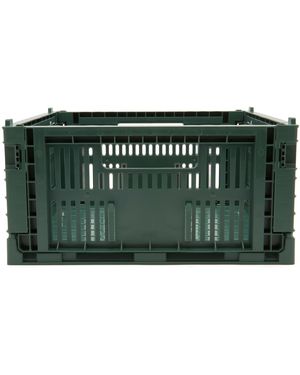 Hay Medium Square Recycled Color Crate - Green