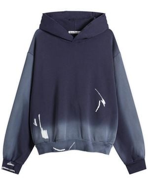 Acne Studios Bow Spray Print Hoodie - Blue