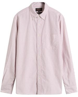 Beams Plus Button Down Candy Stripe Shirt - Multicolour