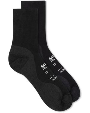 Satisfy Merino Nylon Tube Socks - Black