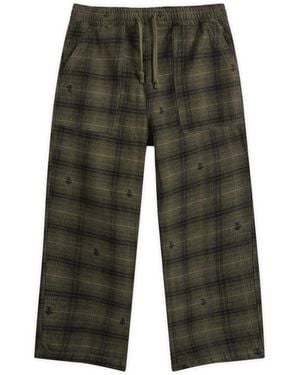 Service Works Thistle Plaid Chef Trousers - Green