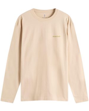 Montbell Road To The Mountains Long Sleeve T-Shirt - Natural