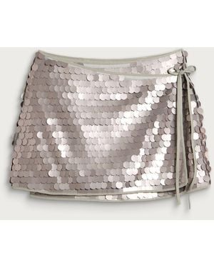 Hosbjerg Delilah Sequin Mini Skirt - White