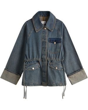 Damson Madder Emilie Workwear Denim Jacket - Blue