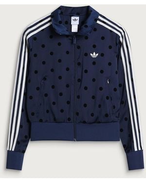 adidas Satin Polka Dots Track Top - Blue